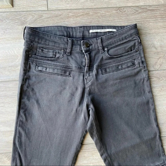 Zara  Black Rock Denim Biker Moto Skinny Jeans - Picture 3 of 16